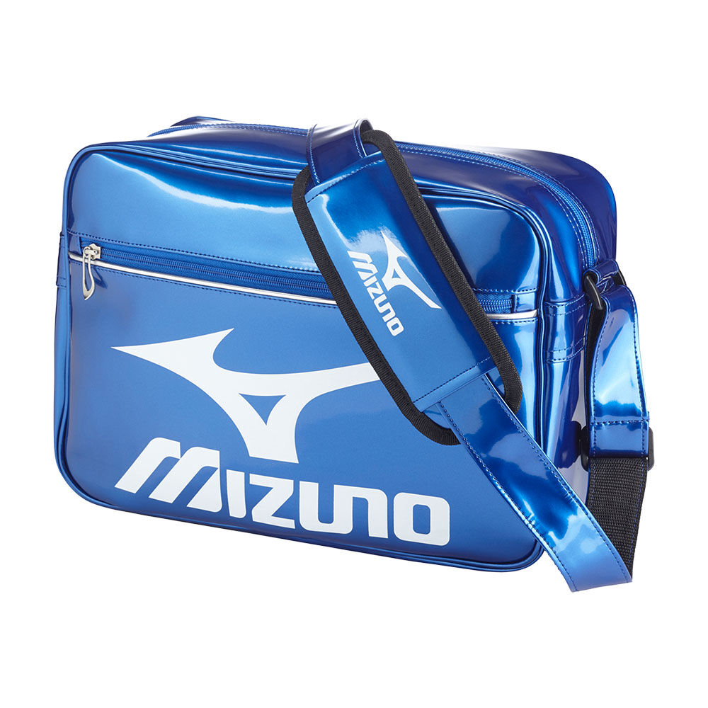 Bolsa Mizuno RB Enamel S Hombre Azules/Blancas Baratas AKPR-15693